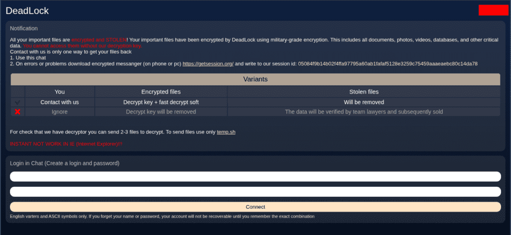 Ransomware Over WebChat: How Deadlock Used Polygon Blockchain and Session-Style Crypto for Negotiations 2 p33 img2