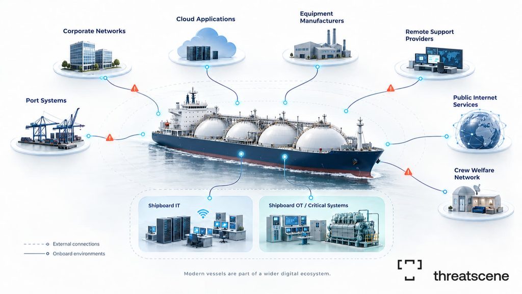 ThreatScene Maritime Digital Ecosystem Infographic