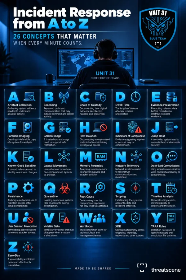 Incident Response A–Z poster